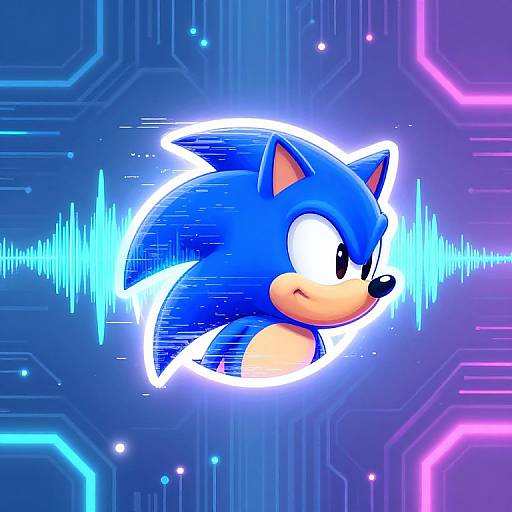 Sonic Logo with Rhythmic Audio Waves