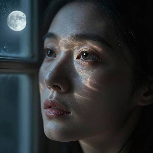 Moonlit Gaze of Enigmatic Wisdom