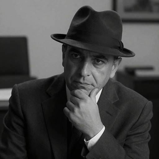 Black and White Portrait of a Man