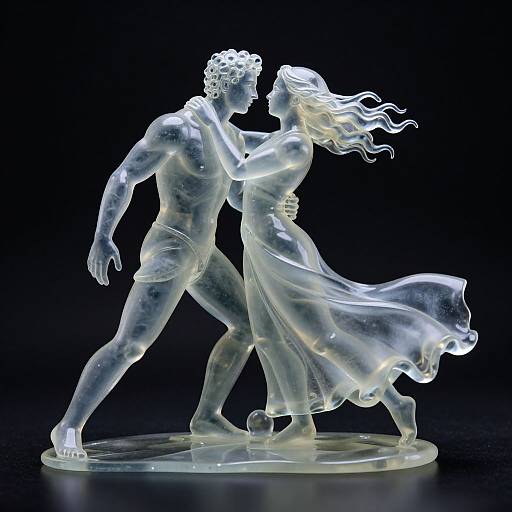 Ethereal Glass Statues of Unity