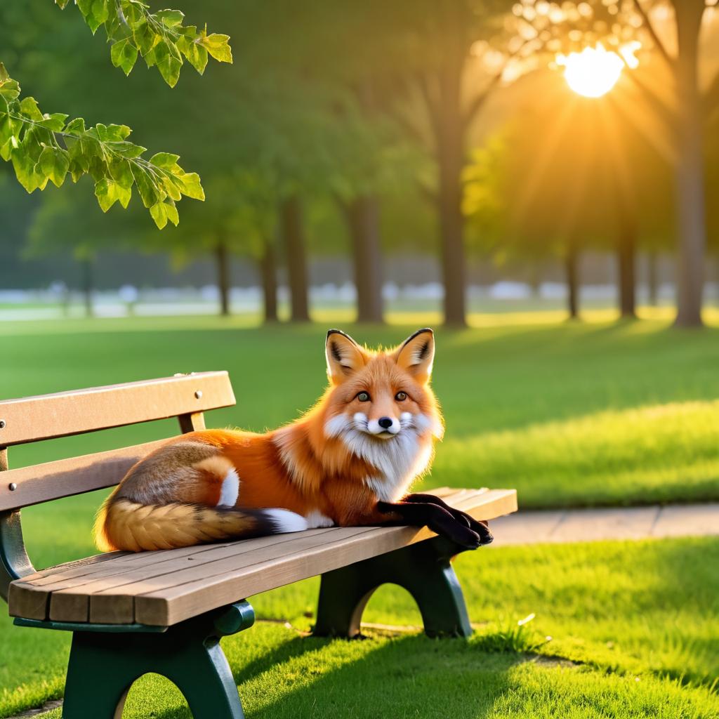 Charming Fox Watching the Sunset