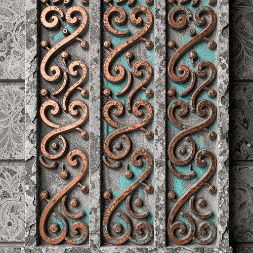 Intricate Tattoo-Style Scrollwork Design