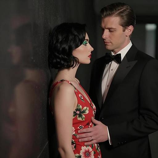 Elegant Couple in Intimate Moment