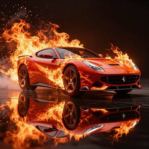 Fiery Ferrari F12 Berlinetta Hover