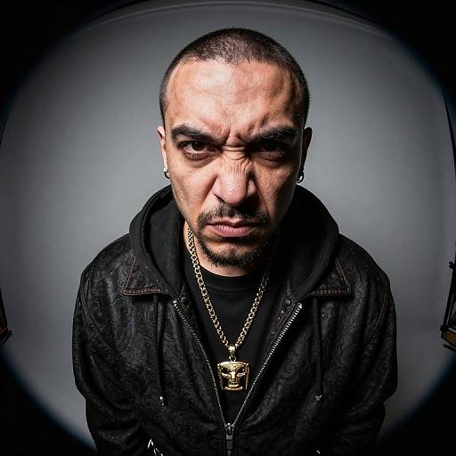 Angry Gangsta Rapper Portrait