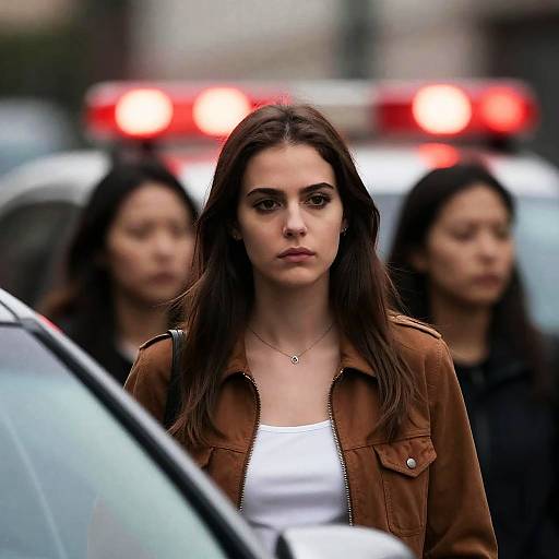 Serious Young Woman in Urban Setting