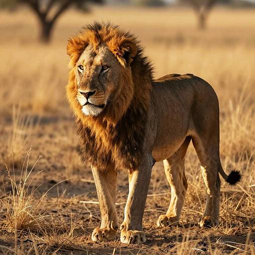 Majestic Lion Rear in Wild