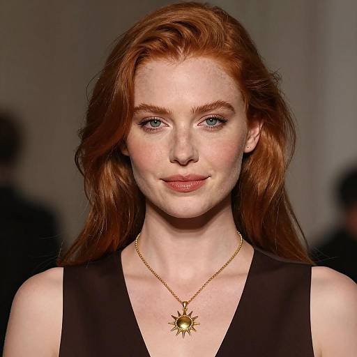 Elegant Redhead Woman Portrait