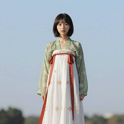 Song Dynasty Hanfu Maiden in Sky