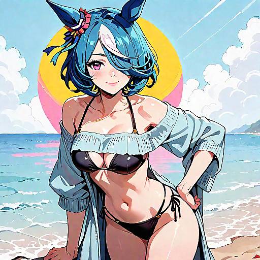 Rice Shower Beach Smile in Bikini