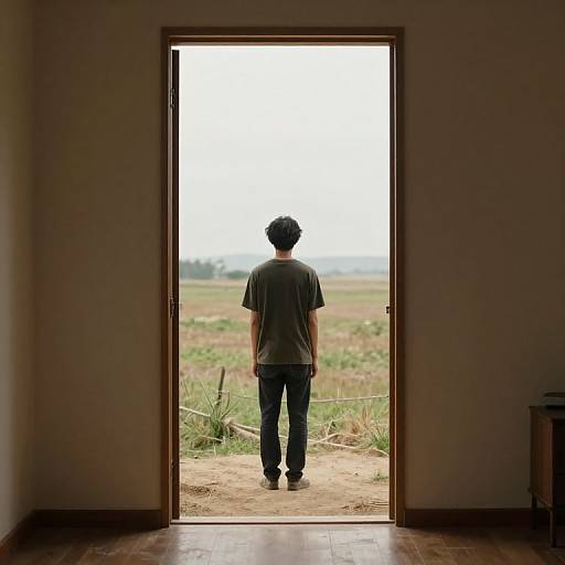 Figure Between Home and Freedom