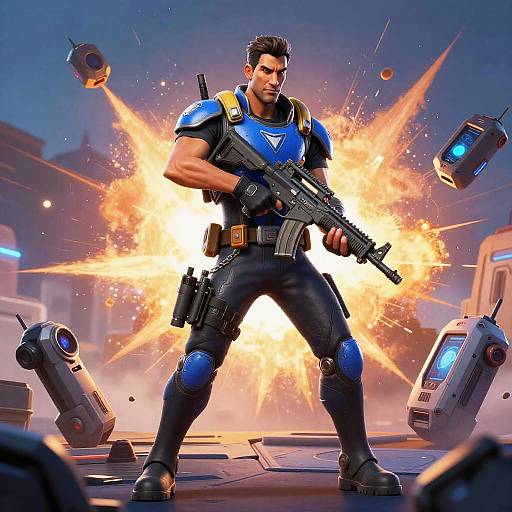 Veteran Ramirez in Futuristic Combat