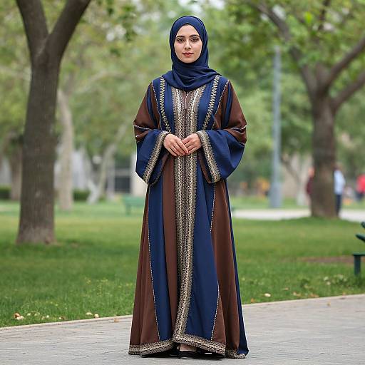 Traditional Arab Female Clothing in Park