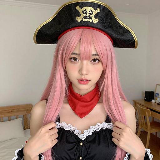 Pirate-Style Portrait of Young Woman