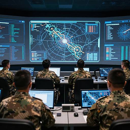 Futuristic Military Command Briefing