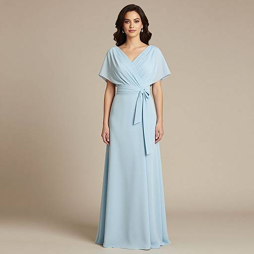 Elegant Baby Blue Mother of Bride Dress