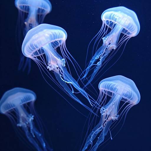 Ethereal Jellyfish Ballet in Sunlight