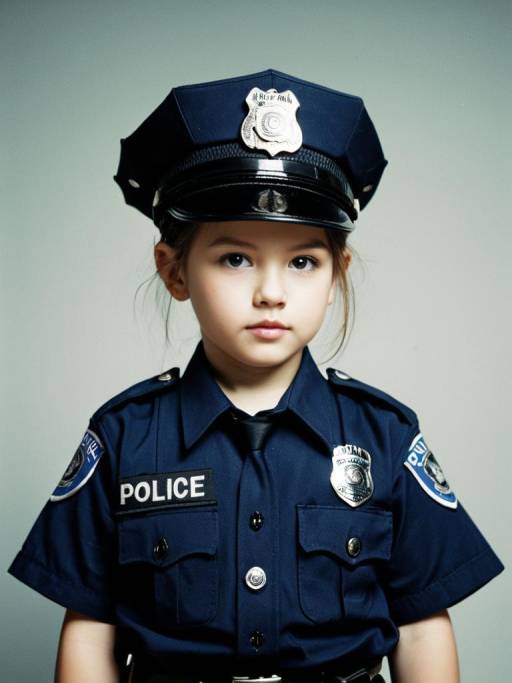 Child in Police Officer Costume