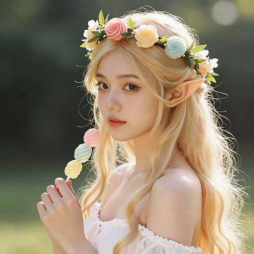 Ethereal Blonde Elf with Radiant Glow