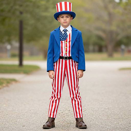 American Icon in Striped Costume