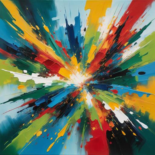 Vivid Abstract Expressionist Dynamic Scene