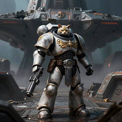 Space Marine Cataphract on Shattered Bridge
