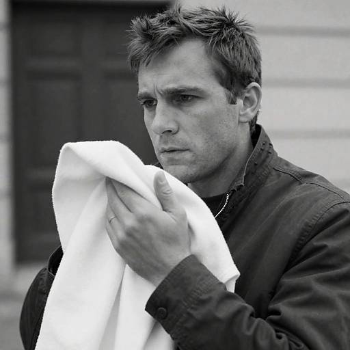 Intense Portrait of a Man in Profile