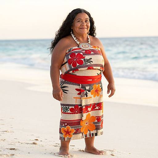 Moana Grandma in Traditional Polynesian Attire