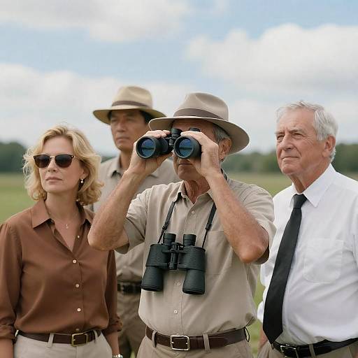 Outdoor Gathering with Distinct Personalities