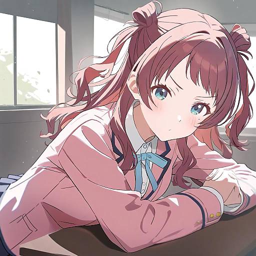 Illustration of Hanami saki, gakuen idolmaster in the style of Takenoko no you