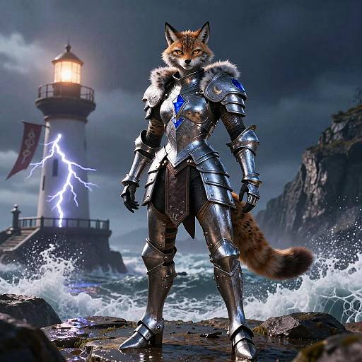 Lynx Paladin in Stormy Coastline Armor
