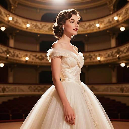 Vintage Beehive Actress in Theater