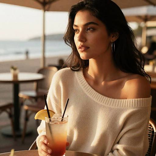 Photorealistic Seaside Portrait of Woman