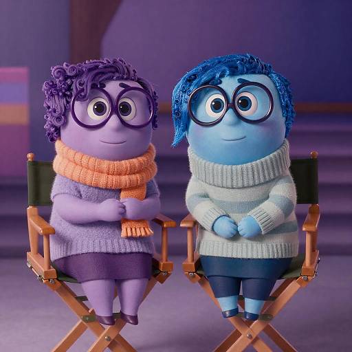 Colorful Animated Characters on Director Chairs