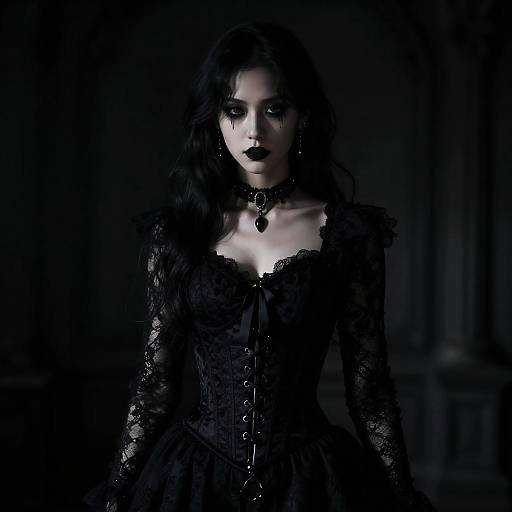 Moody Gothic Photorealistic Portrait