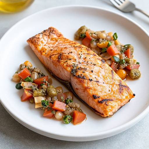 Roasted Salmon with Spicy Salsa