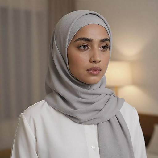Serene Portrait of a Woman Indoors