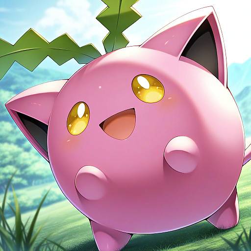 Illustration of Hoppip, pokemon in the style of Emanon123