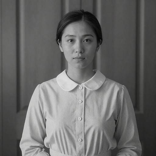 Elegant Black-and-White Portrait of a Woman