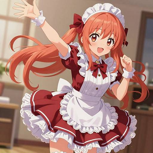 Anime Tails in Maid Dress