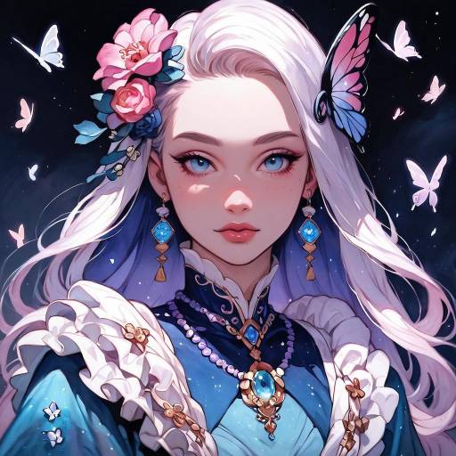 Enchanting Fey Portrait in Dusk Meadow