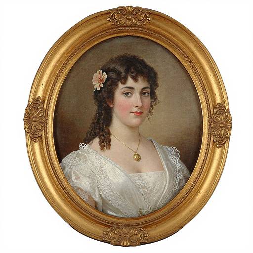 Elegant Oval Portrait of Edith Day