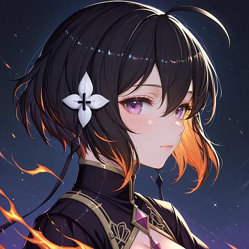 Illustration of Morgan (female) (fire emblem), fire emblem in the style of Uneg