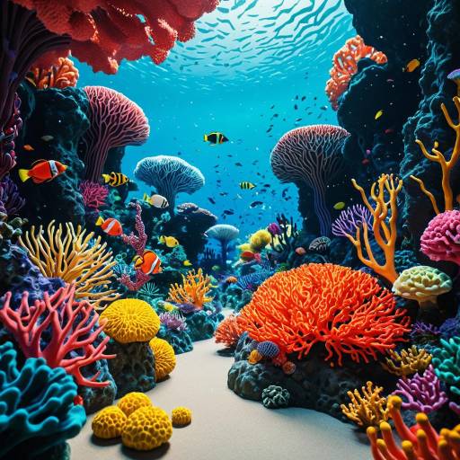 Surreal Miniature Coral Reef World