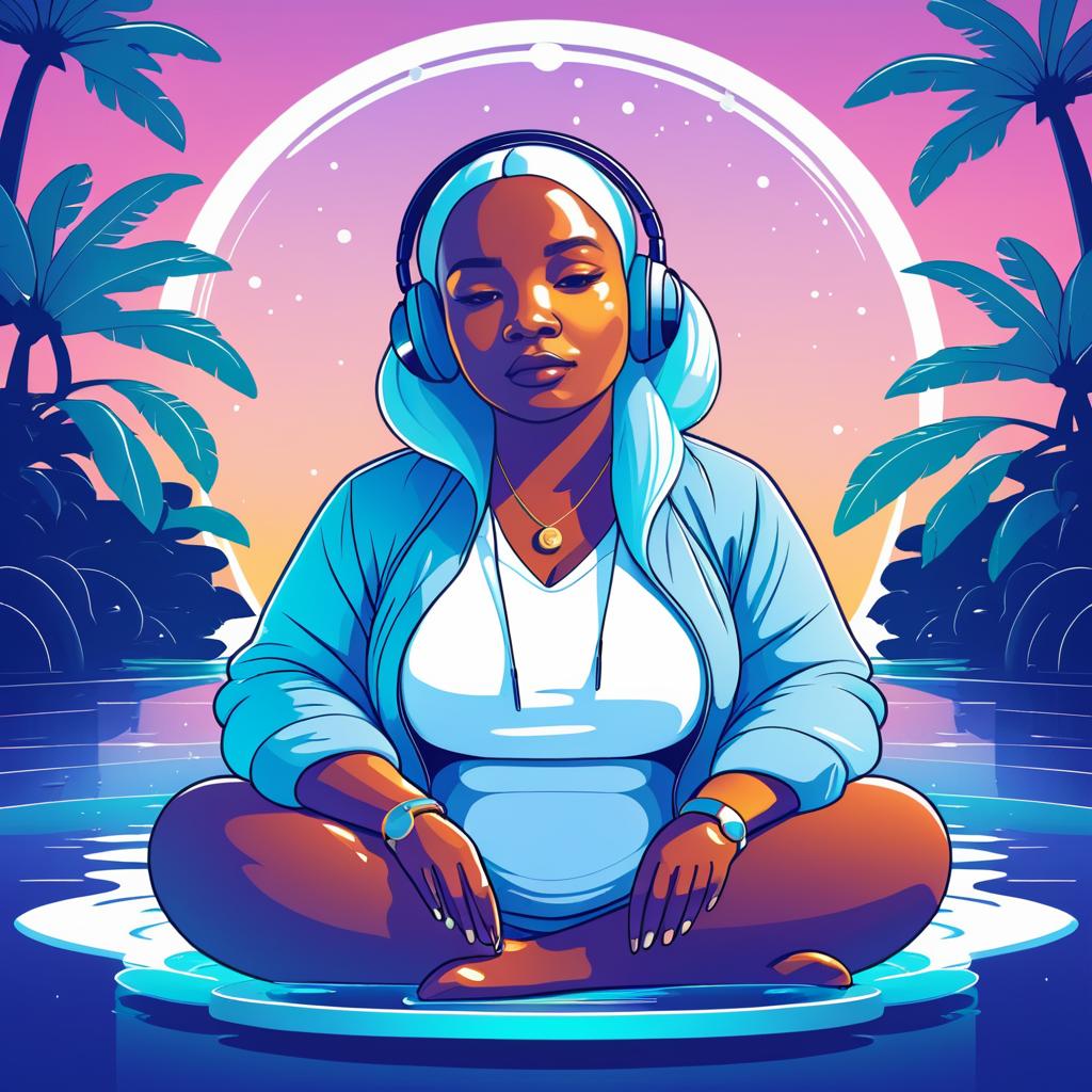 Serene Hip-Hop Manatee Character Design