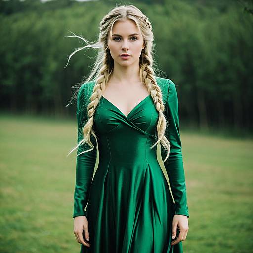 Enchanting Woman in Aurora Costume