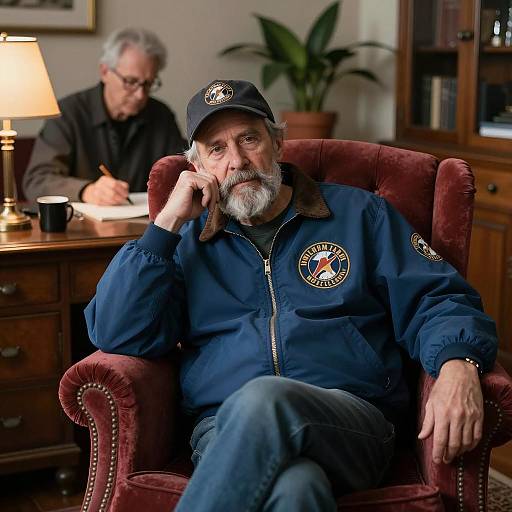 Cozy Study Scene with Distinguished Gentlemen