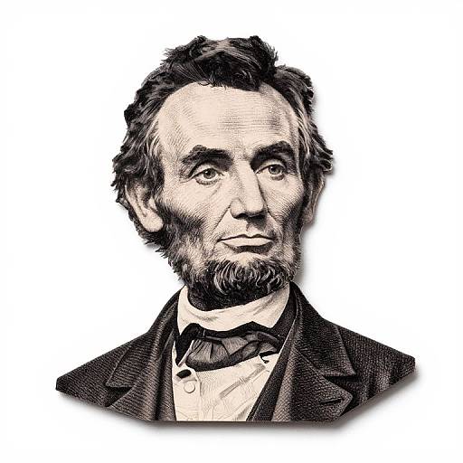 Abraham Lincoln Portrait from Dollar Bills
