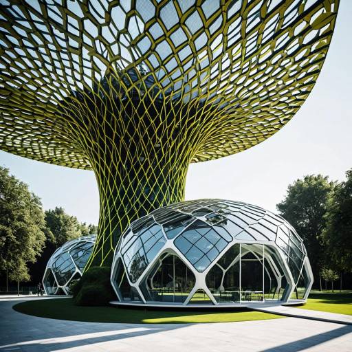 Futuristic Pavilion with Biomimetic Design