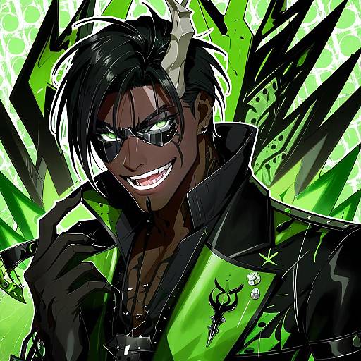 Illustration of Aragami oga, holostars in the style of Tsukikage oyama